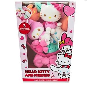 Hello Kitty and Friends - 12-inch Plush Valentine’s Bouquet - NIB